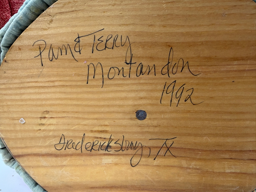 Signed Hand Carved Wooden Santa Claus Statue By Pam & Terry Montandon 1992 Fredericksburg, TX 25'H [Photo 9]