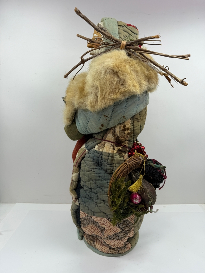 Signed Hand Carved Wooden Santa Claus Statue By Pam & Terry Montandon 1992 Fredericksburg, TX 25'H [Photo 8]