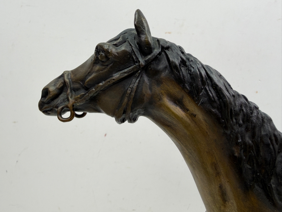 After Jules Moigniez (1835-1894, French) Signed Bronze Sculpture Of A Standing Horse With Side Saddle 14'W X 4'D X 12'H (RSF) [Photo 2]