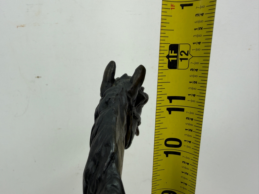 After Jules Moigniez (1835-1894, French) Signed Bronze Sculpture Of A Standing Horse With Side Saddle 14'W X 4'D X 12'H (RSF) [Photo 16]