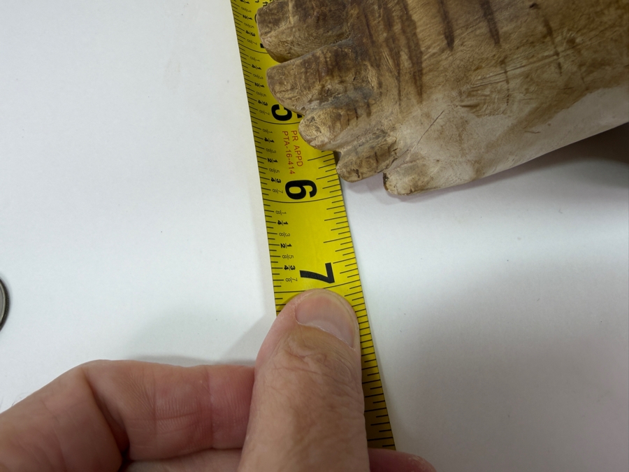 Large Vintage Hand-Carved Wooden Cherub Wall Applique Holding Basket Of Fruit And Wine 18'W X ^'D X 21.5'H [Photo 10]