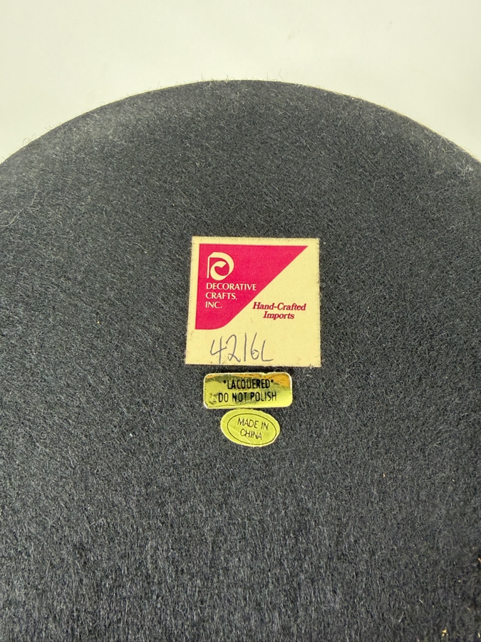 Vintage Decorative Crafts Inc. Model 4216L Lacquered Brass And Scalloped Glass Hurricane Candle Holder 18'H [Photo 7]