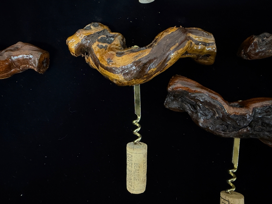 Collection Of Vintage French Laurent Siret Grapevine Root Burl Wood Corkscrew Wine Bottle Opener From Rochefort-sur-Loire [Photo 5]