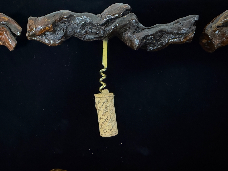 Collection Of Vintage French Laurent Siret Grapevine Root Burl Wood Corkscrew Wine Bottle Opener From Rochefort-sur-Loire [Photo 6]