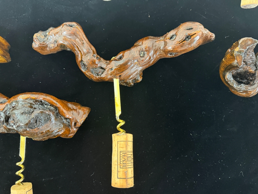 Collection Of Vintage French Laurent Siret Grapevine Root Burl Wood Corkscrew Wine Bottle Opener From Rochefort-sur-Loire [Photo 4]