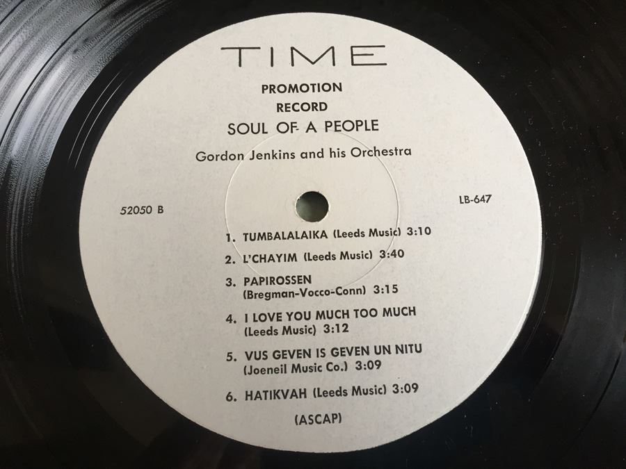 Gordon Jenkins And His Orchestra ‎- Soul Of A People - Time Records - LB-646 - PROMO [Photo 9]