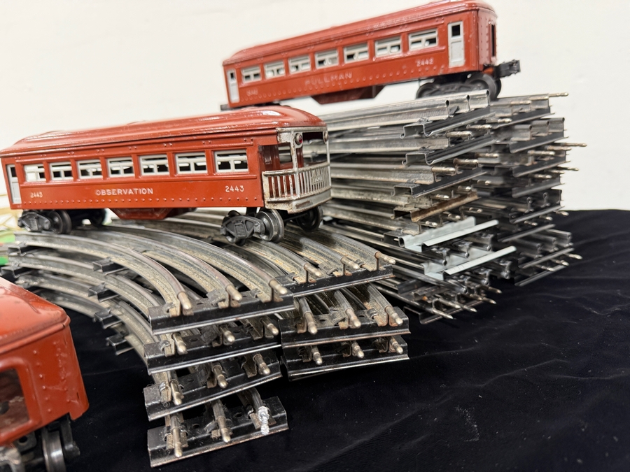Vintage 1940s Lionel Postwar O-Gauge Train Set Featuring A Lionel 675 Steam Locomotive, Whistle Tender, Passenger Cars, Automatic Refrigerated Milk Car, Tracks, Lionel Type 1033 Multi-Control Transformer And More [Photo 13]