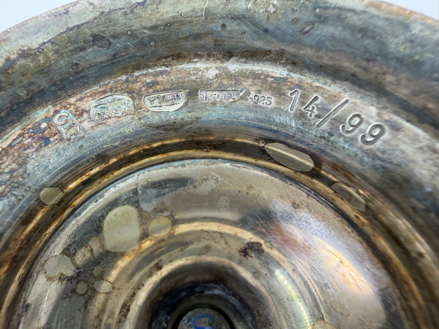 Rare Limited Edition Yossi Swed Masters Workshop Sterling Silver Jewish Kiddush Cup Premium Israeli Judaica Numbered 14 Of 99 4.5'H 383.1g [$836 Silver Melt Value] [Photo 7]