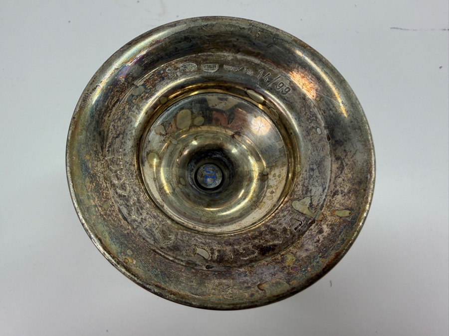 Rare Limited Edition Yossi Swed Masters Workshop Sterling Silver Jewish Kiddush Cup Premium Israeli Judaica Numbered 14 Of 99 4.5'H 383.1g [$836 Silver Melt Value] [Photo 6]