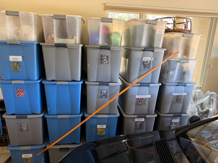 Just Added - Huge Lot Of Christmas Ornaments - See Photos For Individual Bins (RSF)