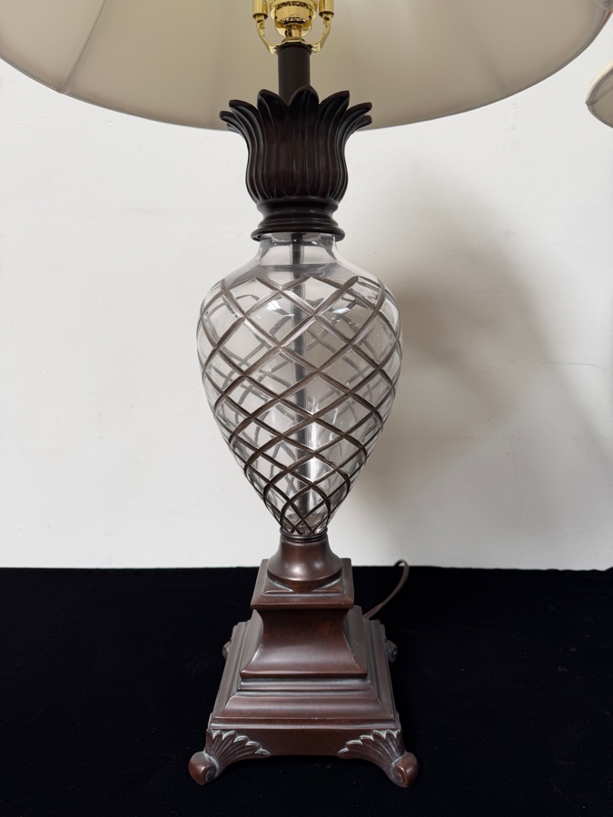Pair Of Ethan Allen Pineapple Lamps 34'H [Photo 3]