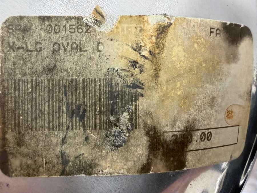 Extra Large Metal Pewter Oval Dish With Handles 27.5'W X 19.5'D X 4'H Retails $250 (RSF) [Photo 5]