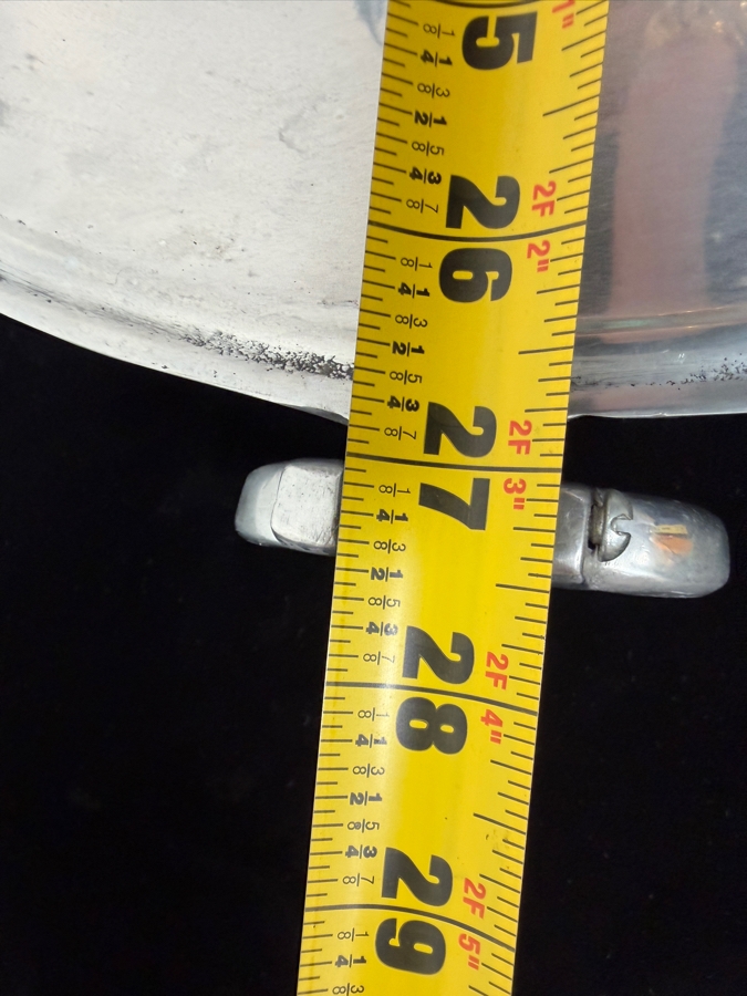 Extra Large Metal Pewter Oval Dish With Handles 27.5'W X 19.5'D X 4'H Retails $250 (RSF) [Photo 7]