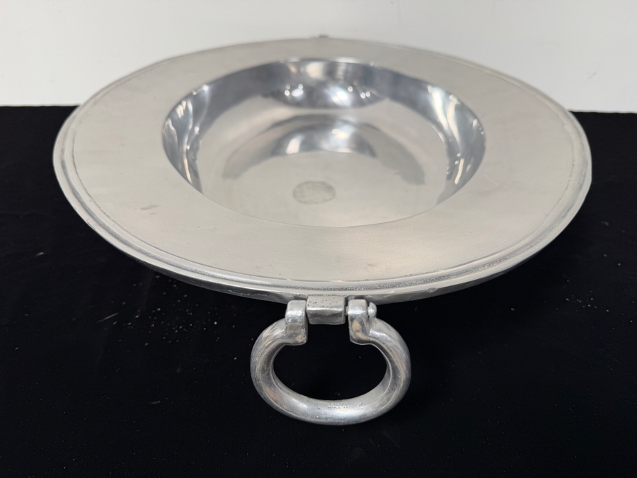 Extra Large Metal Pewter Oval Dish With Handles 27.5'W X 19.5'D X 4'H Retails $250 (RSF) [Photo 2]