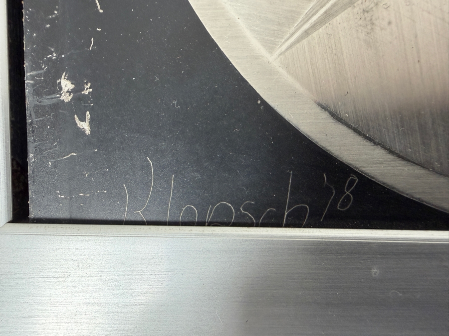 Etched Metal Mercedes-Benz Artwork Signed Klopsh 1978 20 X 14 [Photo 6]