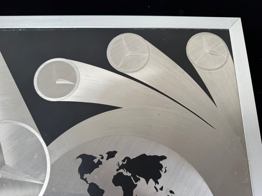 Etched Metal Mercedes-Benz Artwork Signed Klopsh 1978 20 X 14 [Photo 4]