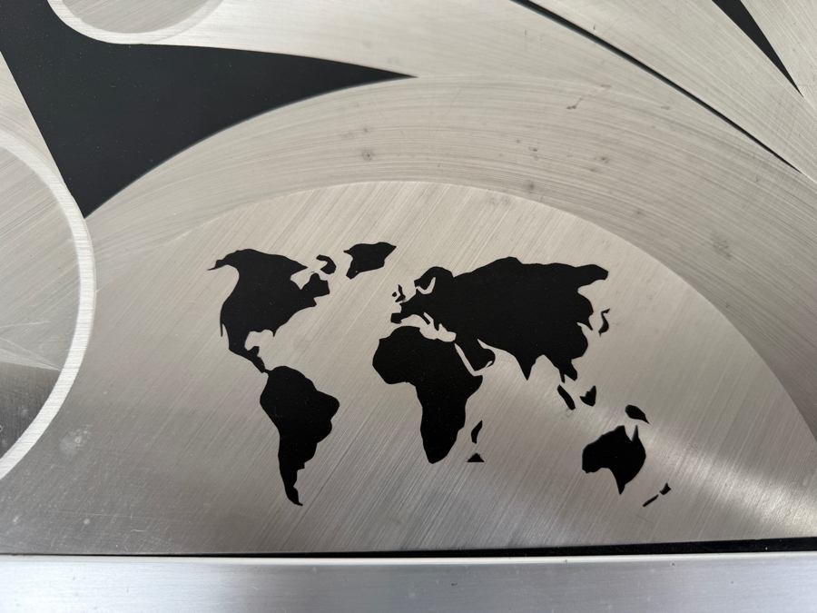 Etched Metal Mercedes-Benz Artwork Signed Klopsh 1978 20 X 14 [Photo 3]