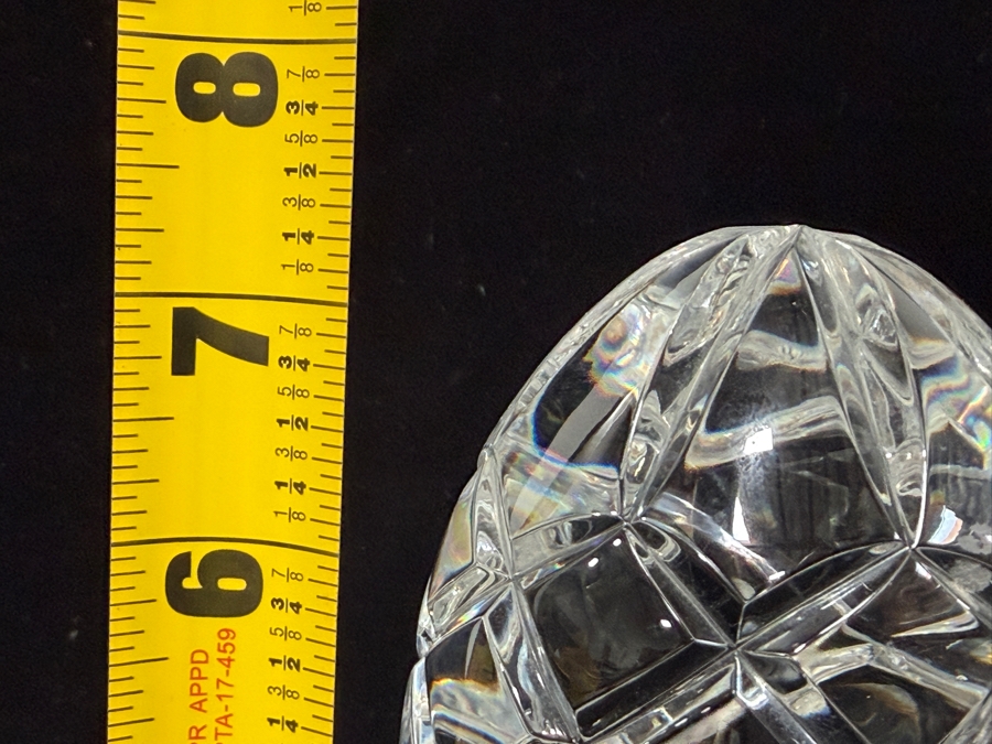 Vintage Crystal Egg Paperweight On A Pedestal Base 7.5'H (CBAD) [Photo 4]