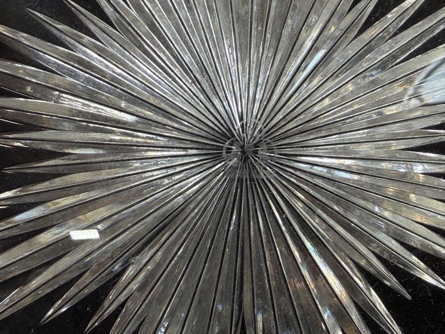 Vintage Signed Hawkes American Brilliant Period Cut Crystal Bowl Featuring A Detailed Floral Pattern 9W X 3.5H [Photo 7]