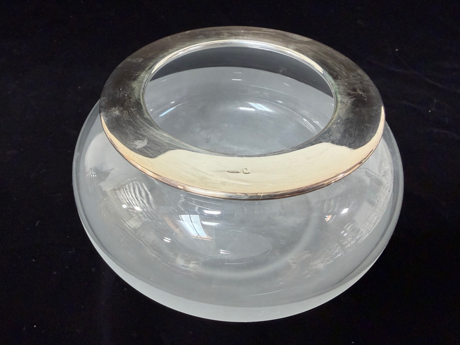 Vintage Saint Hilaire French First Quality Silver-Plated And Glass Caviar Bowl Serving Dish Set 6'W X 4'H [Photo 3]