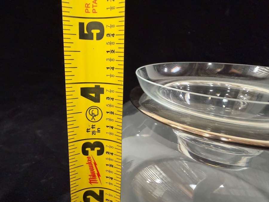 Vintage Saint Hilaire French First Quality Silver-Plated And Glass Caviar Bowl Serving Dish Set 6'W X 4'H [Photo 7]
