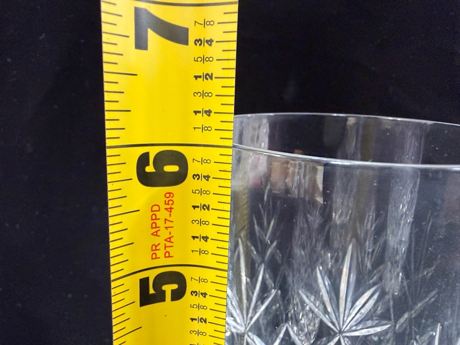 Vintage Lenox Charleston Cut Crystal Highball Glass With Diamond And Fan Pattern, Made In USA. 6'H [Photo 5]