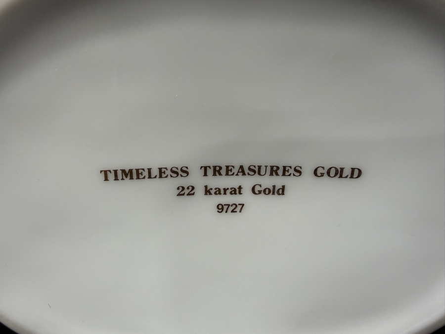 Timeless Treasures Gold Porcelain Coffee And Tea Service Set, 22-Karat Gold Trim, Pattern 9727 9.75'H [Photo 6]