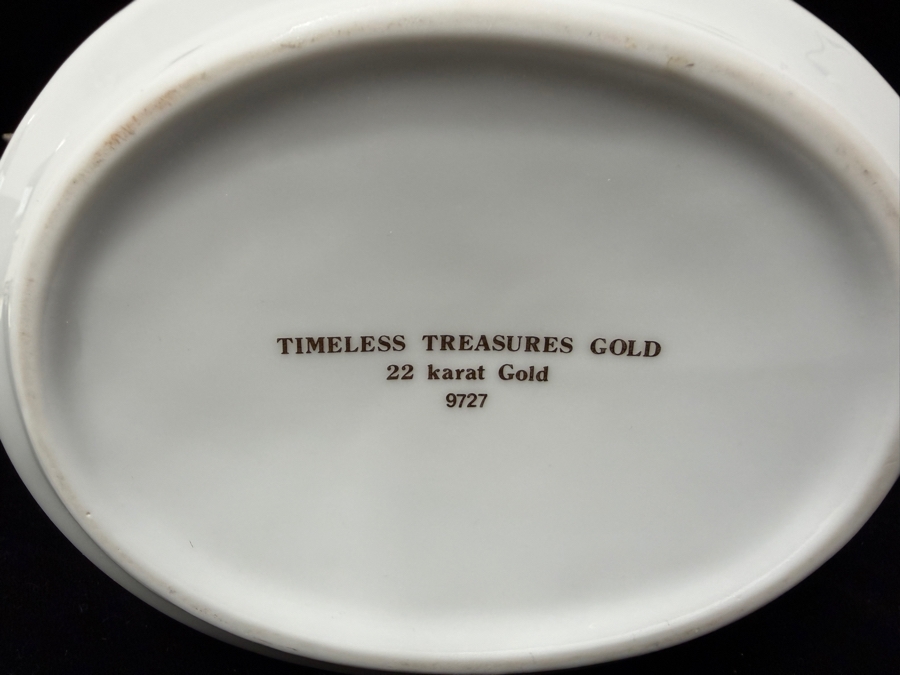 Timeless Treasures Gold Porcelain Coffee And Tea Service Set, 22-Karat Gold Trim, Pattern 9727 9.75'H [Photo 5]