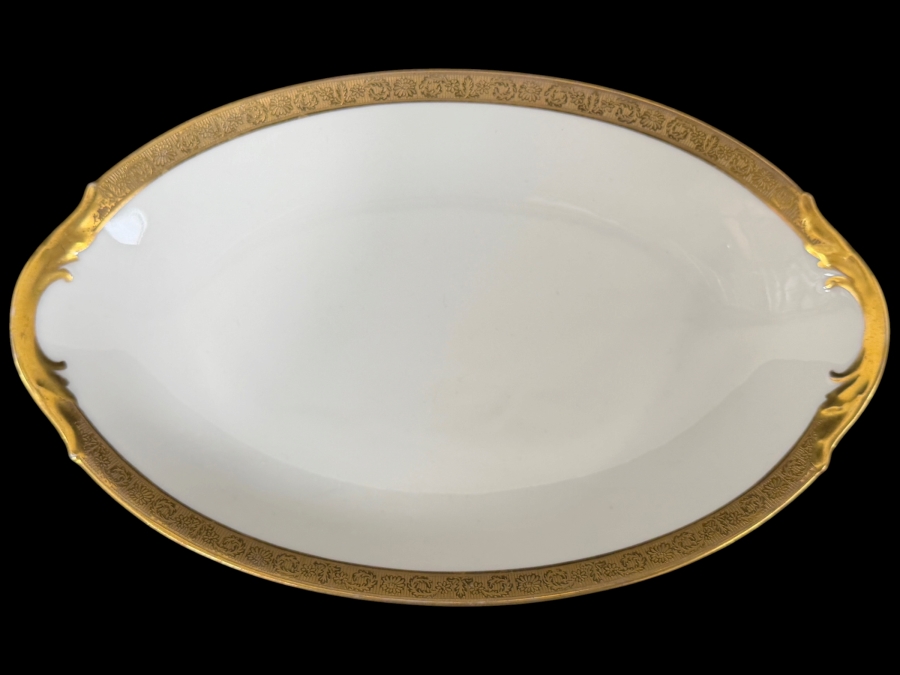 Antique Legrand Superieur Limoges France Porcelain Backstamp Featuring Red Ostrich Decorator's Mark And Green Factory Star Logo Underglaze 12'W X 7'H