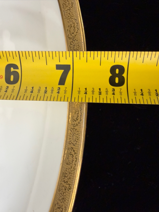 Antique Legrand Superieur Limoges France Porcelain Backstamp Featuring Red Ostrich Decorator's Mark And Green Factory Star Logo Underglaze 12'W X 7'H [Photo 8]