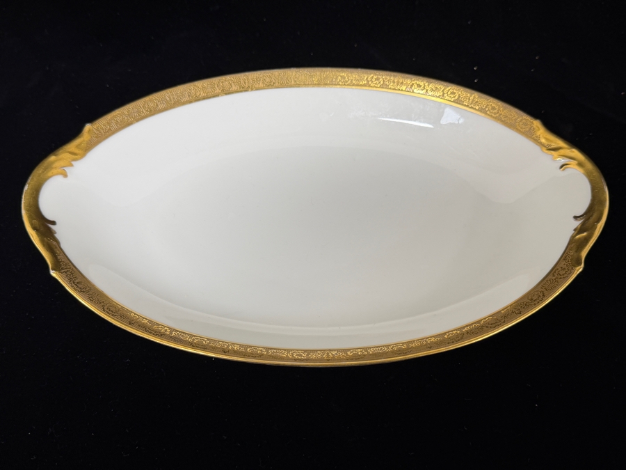 Antique Legrand Superieur Limoges France Porcelain Backstamp Featuring Red Ostrich Decorator's Mark And Green Factory Star Logo Underglaze 12'W X 7'H [Photo 2]