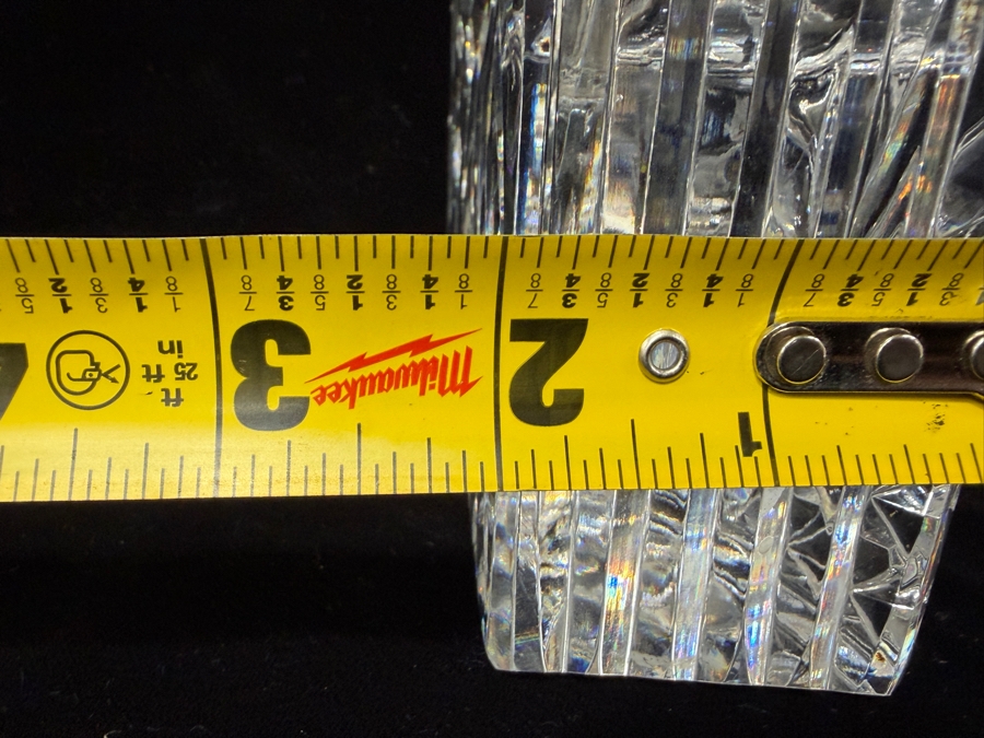 Waterford Crystal Lismore Dome Clock With Gold Trim And Quartz Movement 4.75'W X 2'D X 6'H [Photo 8]