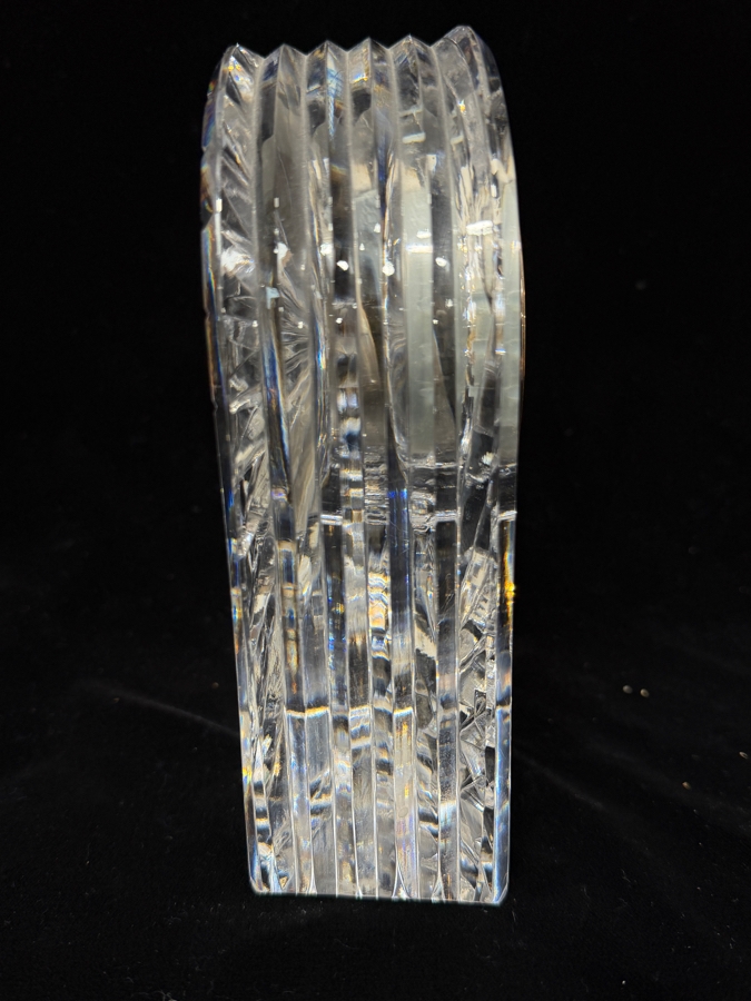 Waterford Crystal Lismore Dome Clock With Gold Trim And Quartz Movement 4.75'W X 2'D X 6'H [Photo 5]