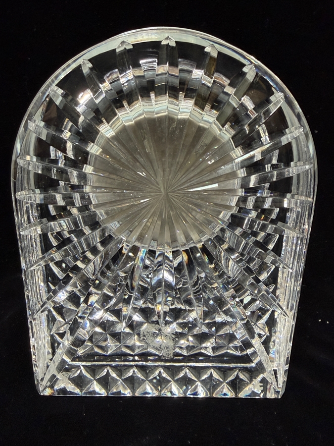 Waterford Crystal Lismore Dome Clock With Gold Trim And Quartz Movement 4.75'W X 2'D X 6'H [Photo 6]