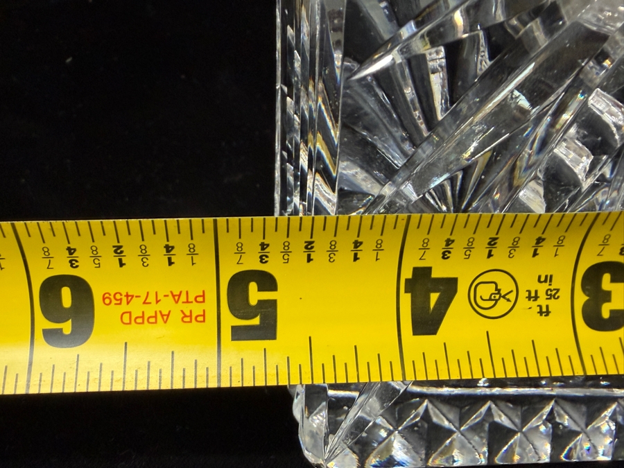 Waterford Crystal Lismore Dome Clock With Gold Trim And Quartz Movement 4.75'W X 2'D X 6'H [Photo 7]