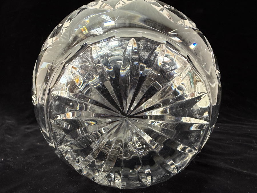 Vintage American Brilliant Style Pinwheel And Fan Cut Crystal Pitcher With Applied Handle [Photo 4]