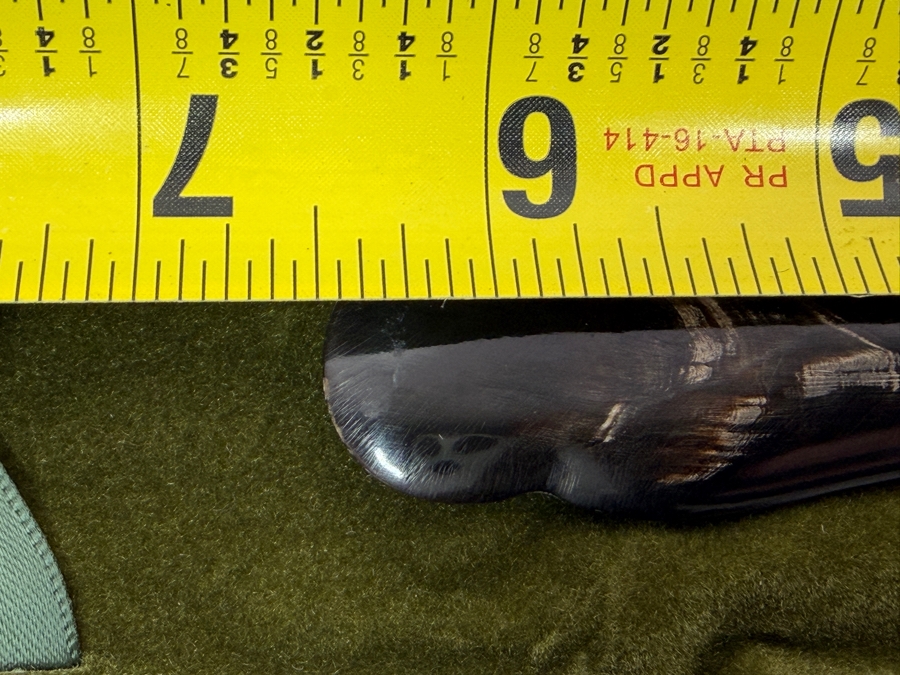 Christofle Malmaison Caviar Spreader With Silver-plated Handle, Black Buffalo Horn Tip And Original Box 6.5'L [Photo 5]