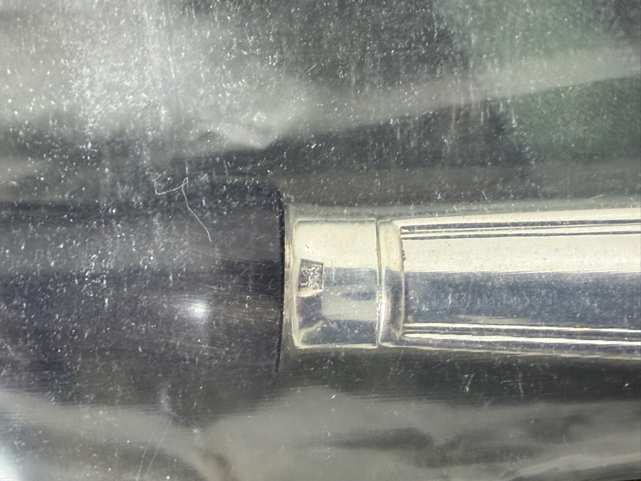 Christofle Malmaison Caviar Spoon Featuring A Silver-plated Handle And A Black Horn Bow With Original Box [Photo 3]