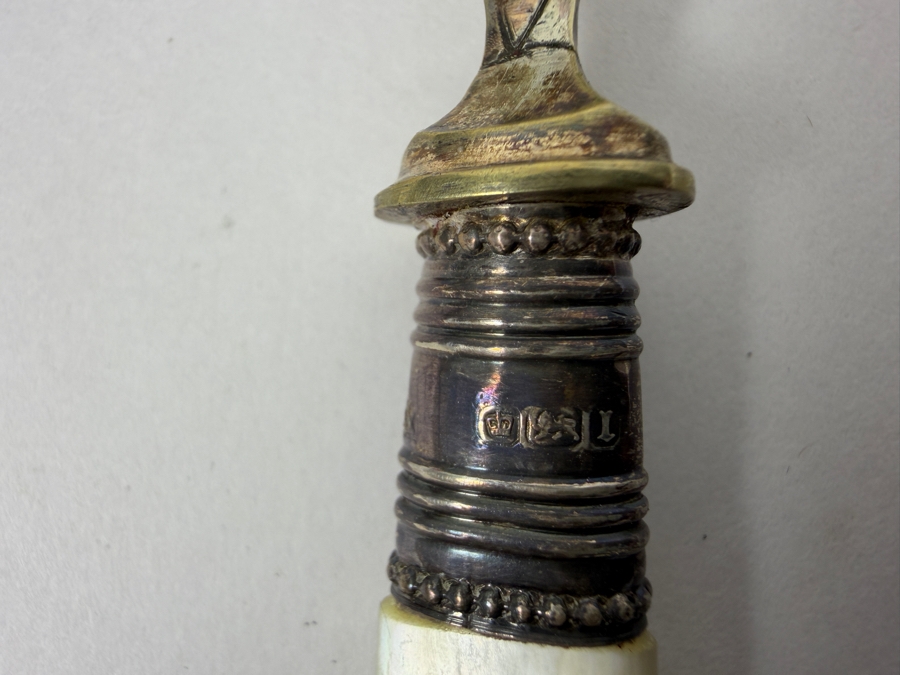 Antique Boxed Victorian Silverplate Serving Set With Mother Of Pearl Handles [Photo 5]