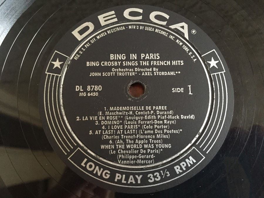 Bing Crosby ‎- Bing In Paris - Decca ‎- DL 8780 [Photo 4]