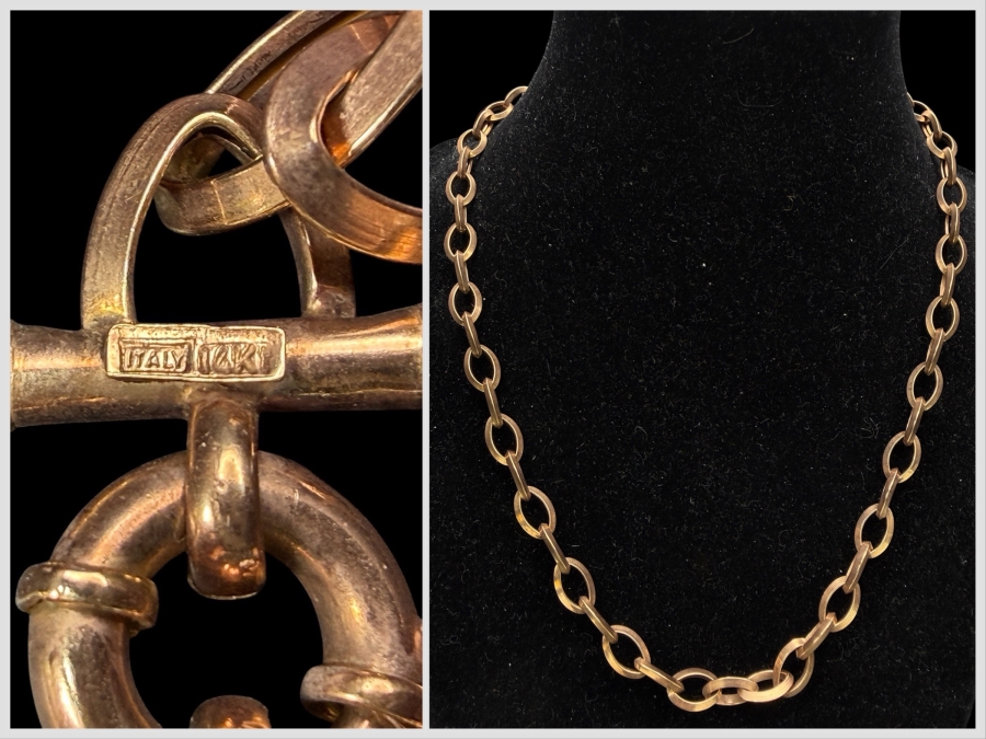 14k Gold Italian Chunky 18' Link Chain Necklace 12.6g [$1,132 Gold Melt Value]