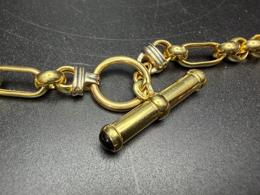 14k Gold Chunky 17' Link Chain Necklace 29.3g [$2,632 Gold Melt Value] [Photo 3]