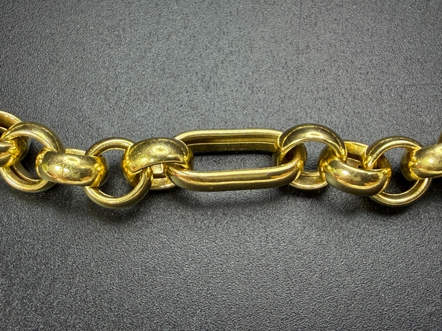 14k Gold Chunky 17' Link Chain Necklace 29.3g [$2,632 Gold Melt Value] [Photo 6]