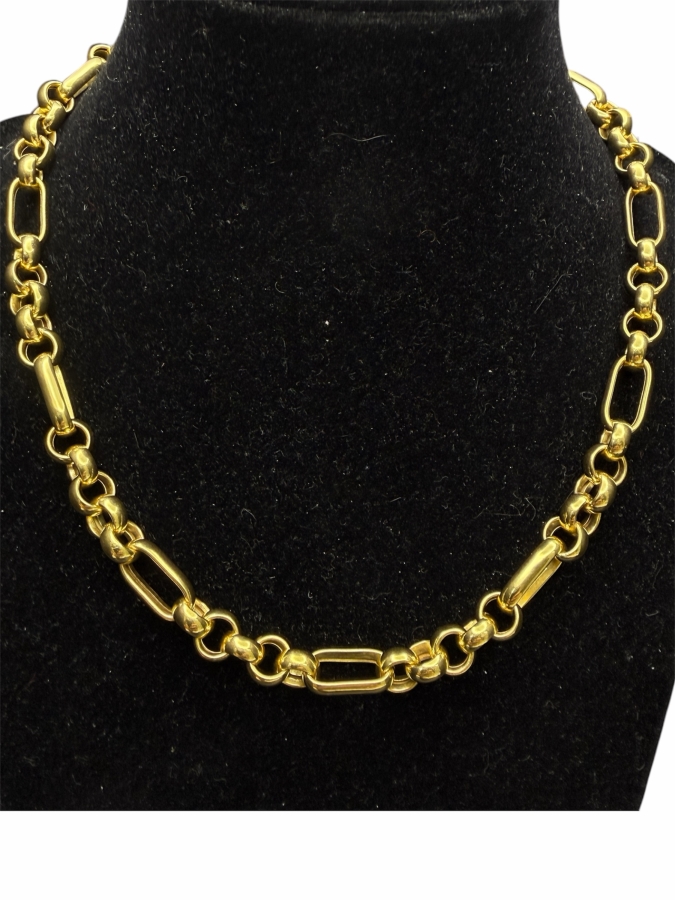 14k Gold Chunky 17' Link Chain Necklace 29.3g [$2,632 Gold Melt Value]