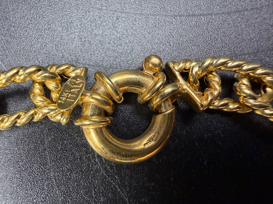 14k Gold Italian 7' Bracelet 6.8g [$611 Gold Melt Value] [Photo 3]
