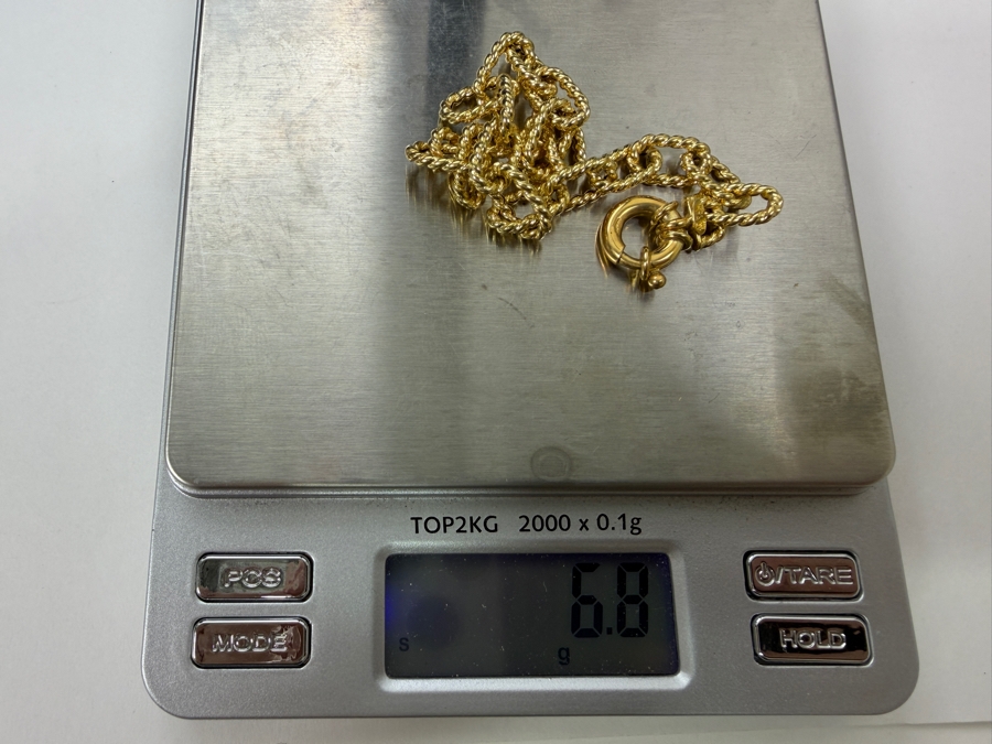 14k Gold Italian 7' Bracelet 6.8g [$611 Gold Melt Value] [Photo 7]