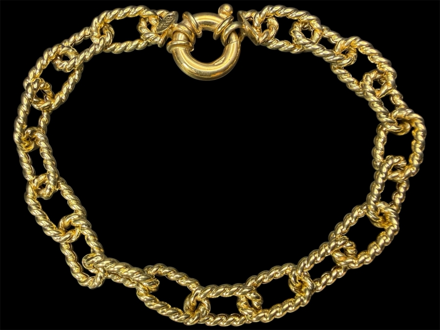 14k Gold Italian 7' Bracelet 6.8g [$611 Gold Melt Value]