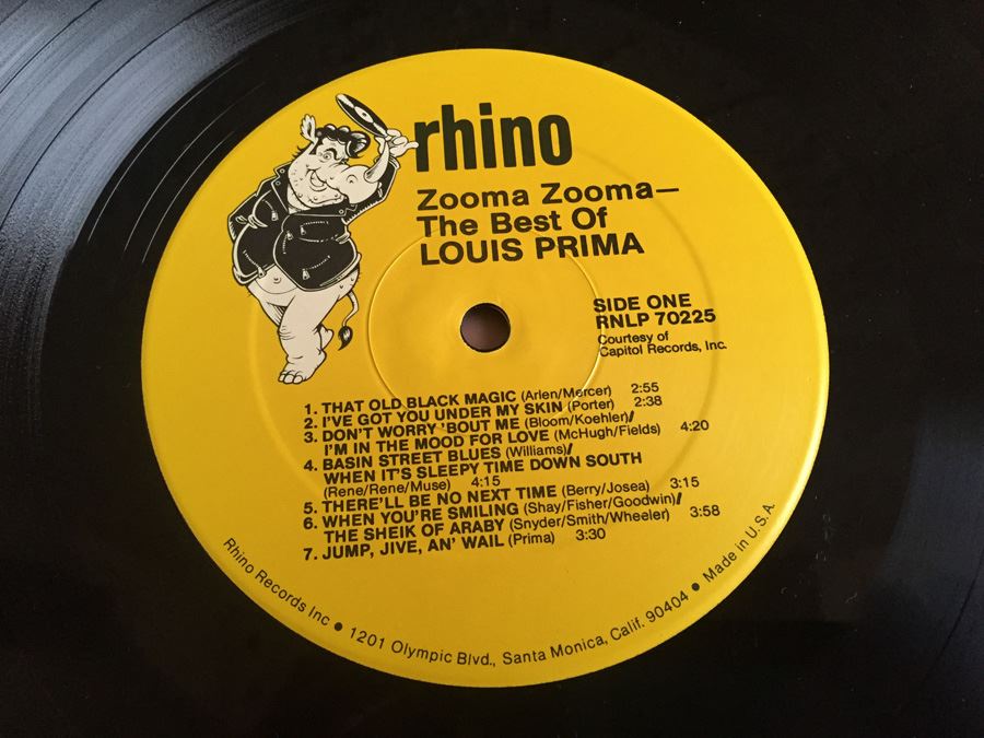 Louis Prima ‎- Zooma Zooma - The Best Of Louis Prima - Rhino Records - RNLP 70225 [Photo 4]