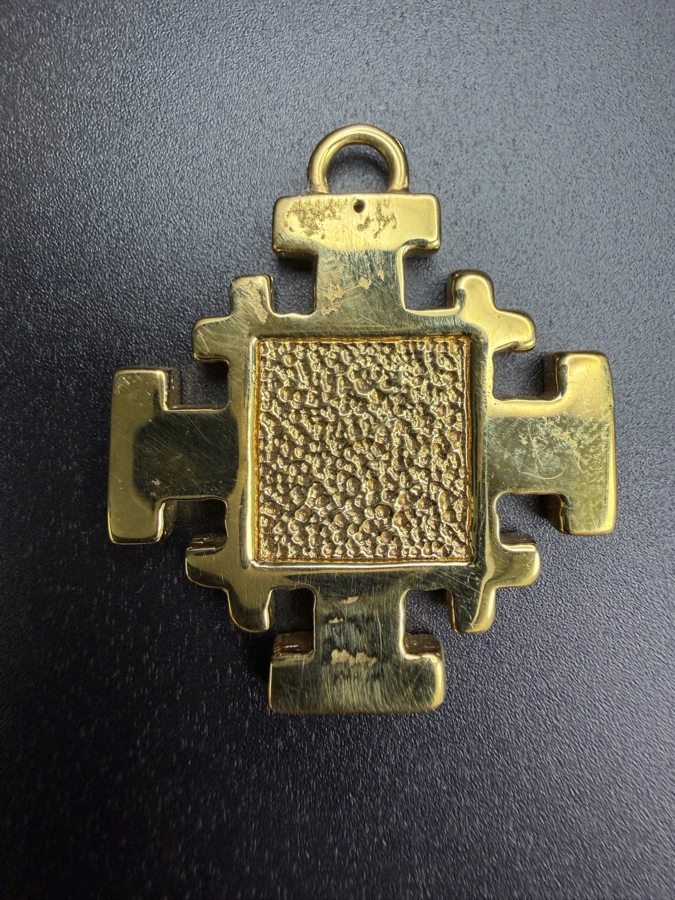14k Gold Jerusalem Cross Pendant 3.3g [$296 Gold Melt Value] [Photo 2]