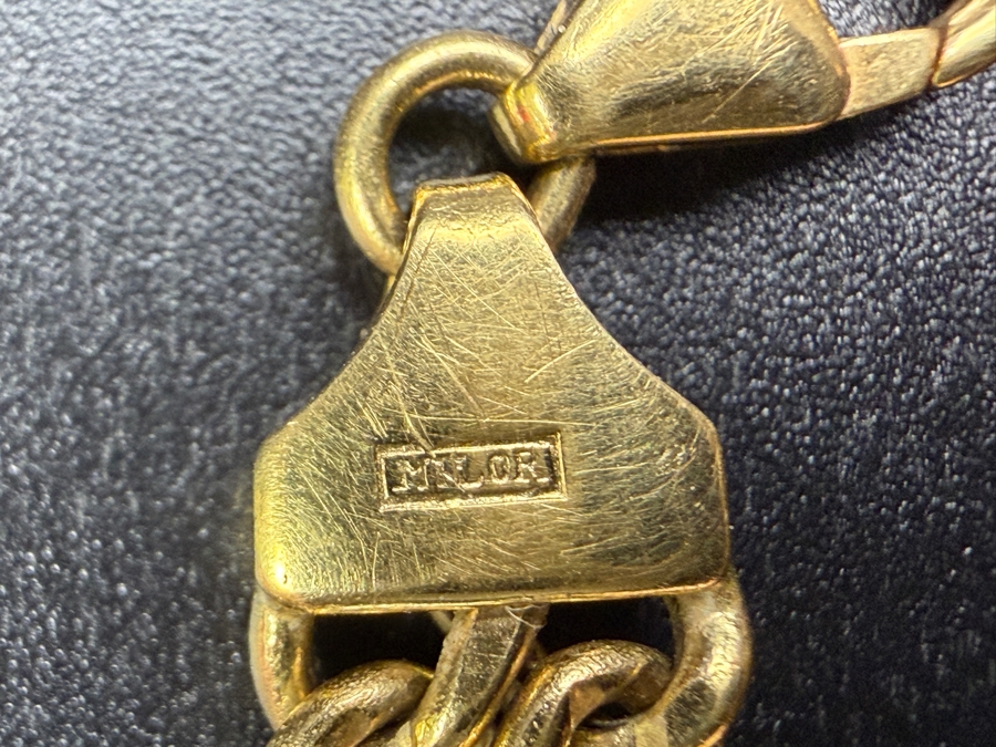 14k Gold Italian Double Curb Link 7' Bracelet 5.7g [$512 Gold Melt Value] [Photo 6]